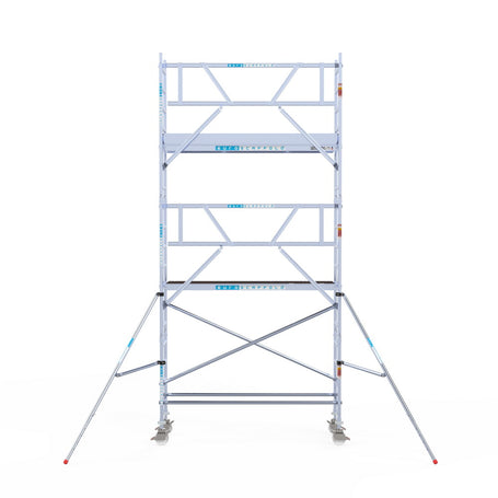 Rolsteiger Professional 75x250 6,2m werkhoogte carbon vloer tegen de gevel