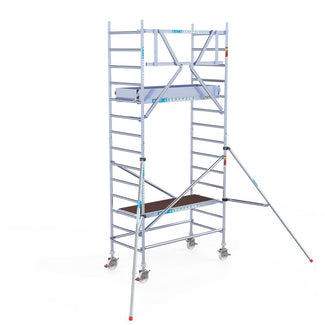 Rolsteiger Professional 90x190 5,2m werkhoogte carbon vloer tegen de gevel