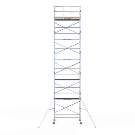 Rolsteiger Alumexx Light 135x250 12,2m werkhoogte tegen de gevel