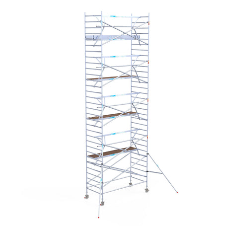 Steigeraanhanger afsluitbaar 305 + Rolsteiger Standaard 135x305 10,2m werkhoogte enkele voorloopleuning