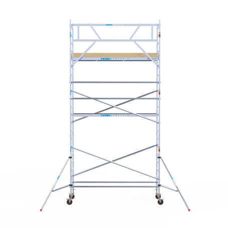 Rolsteiger Basic 90x305 7,2m werkhoogte carbon vloer tegen de gevel