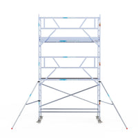 Rolsteiger Professional 90x305 6,2m werkhoogte carbon vloer tegen de gevel