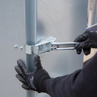 Steigeraanhanger afsluitbaar 250 + Rolsteiger Standaard 135x250 12,2m werkhoogte carbon vloer enkele voorloopleuning