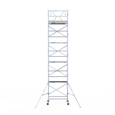 Rolsteiger Basic 135x190 10,2m werkhoogte carbon vloer tegen de gevel