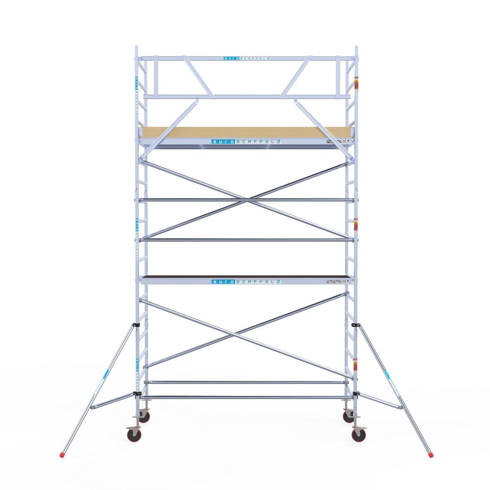 Rolsteiger Basic 135x305 6,2m werkhoogte carbon vloer tegen de gevel