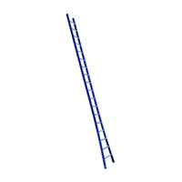 Eurostairs Ladder enkel uitgebogen 1x18 sporten BLAUW