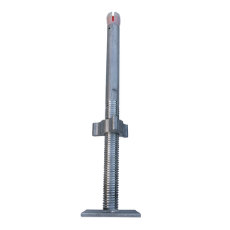 Aluminium spindel 60 cm en voetplaat