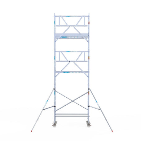 Rolsteiger Professional 75x190 7,2m werkhoogte carbon vloer tegen de gevel