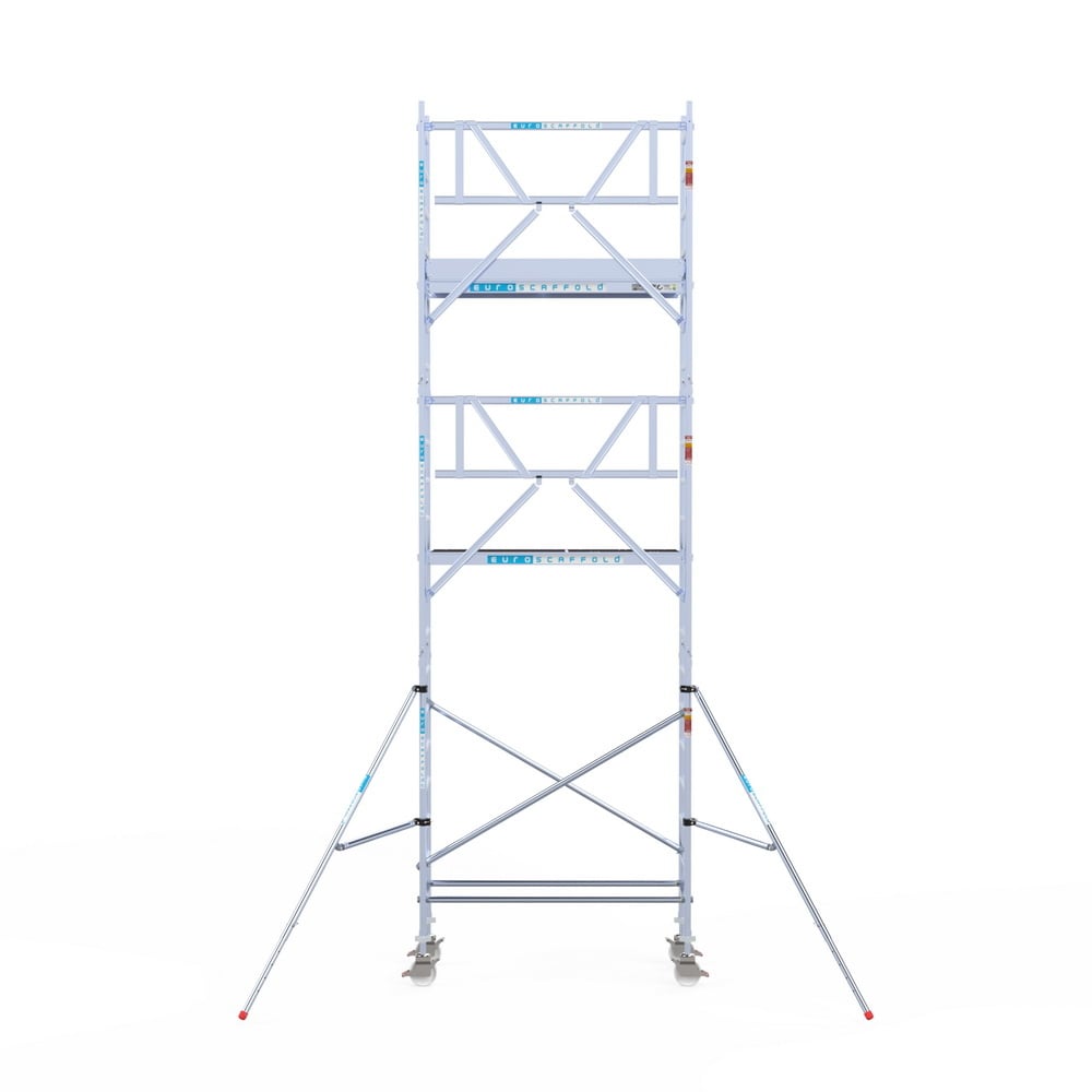 Rolsteiger Professional 75x190 7,2m werkhoogte carbon vloer tegen de gevel