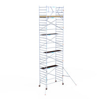 Steigeraanhanger afsluitbaar 250 + Rolsteiger Basic 135x250 10,2m werkhoogte carbon vloer