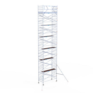 Rolsteiger Original  135x305 14,2m werkhoogte carbon vloer tegen de gevel