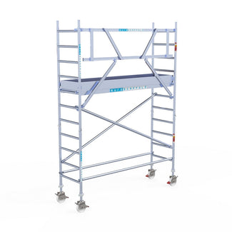 Rolsteiger Original  75x250 4,2m werkhoogte carbon vloer tegen de gevel