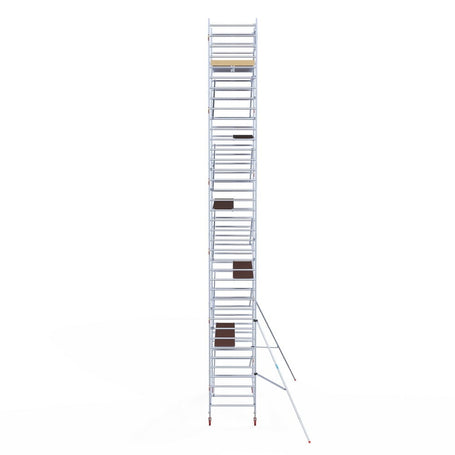Rolsteiger Basic 135x305 12,2m werkhoogte carbon vloer tegen de gevel