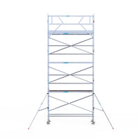 Rolsteiger Original  75x305 8,2m werkhoogte carbon vloer tegen de gevel