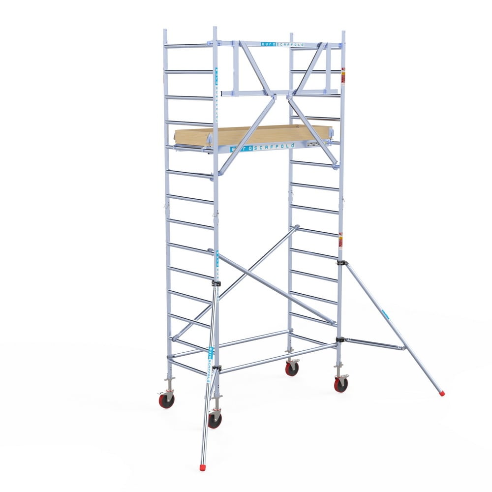 Rolsteiger Basic 90x190 5,2m werkhoogte carbon vloer tegen de gevel