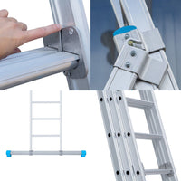 Eurostairs Reform ladder driedelig recht 3x7 sporten