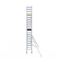 Rolsteiger Basic 75x190 7,2m werkhoogte carbon vloer tegen de gevel