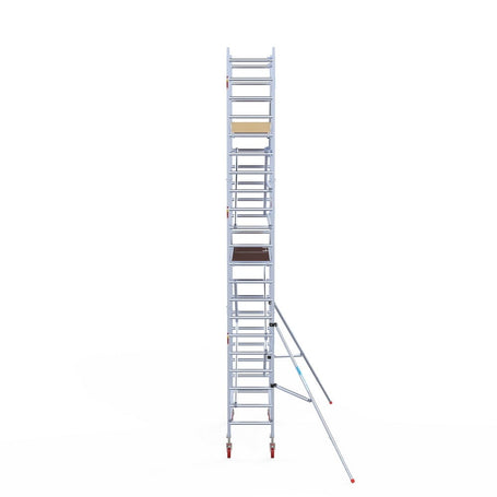 Rolsteiger Basic 75x190 7,2m werkhoogte carbon vloer tegen de gevel