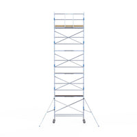 Rolsteiger Alumexx Light 75x250 10,2m werkhoogte tegen de gevel