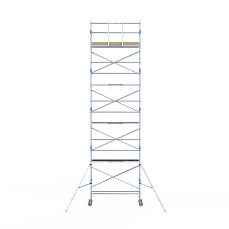 Rolsteiger Alumexx Light 75x250 10,2m werkhoogte tegen de gevel