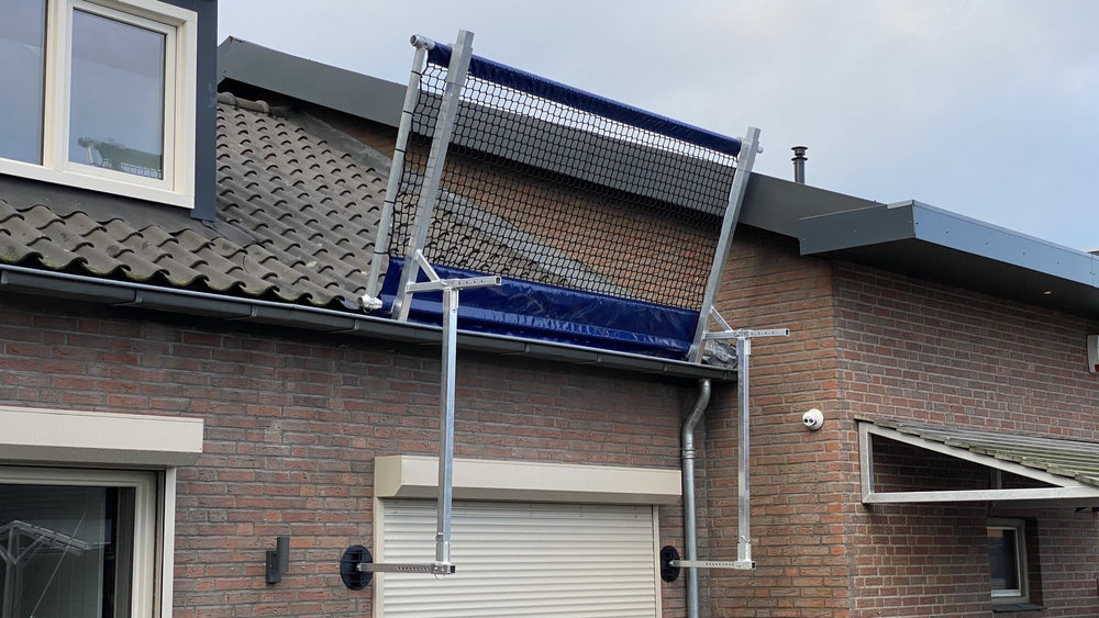 Euroscaffold Dakbeveiliging 18 mtr complete set Schuin Dak
