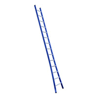 Eurostairs Ladder enkel uitgebogen 1x14 sporten BLAUW