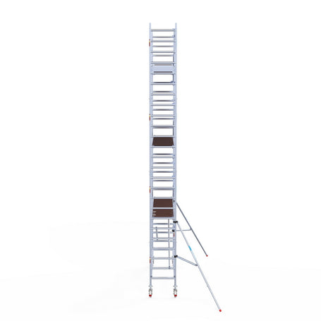 Rolsteiger Professional 75x305 8,2m werkhoogte carbon vloer tegen de gevel