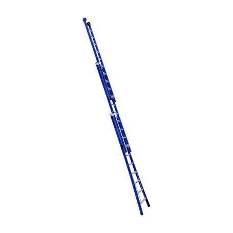 Eurostairs Reform ladder driedubbel uitgebogen 3x10 sporten BLAUW