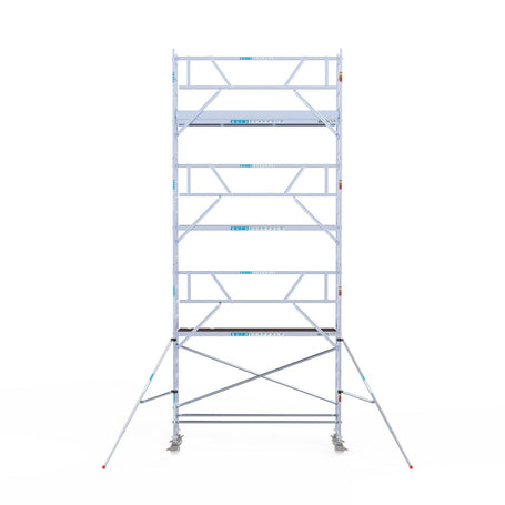 Rolsteiger Professional 75x305 8,2m werkhoogte carbon vloer tegen de gevel
