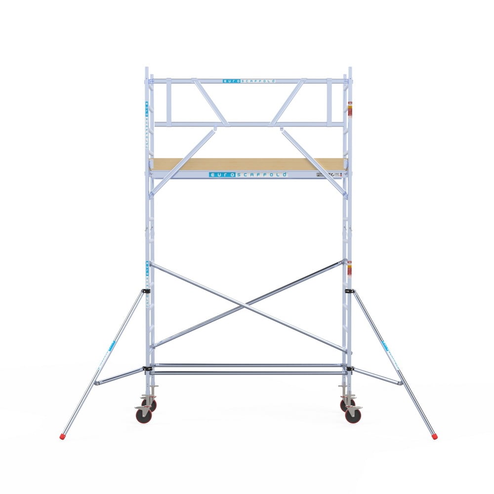Rolsteiger Basic 75x250 5,2m werkhoogte carbon vloer tegen de gevel
