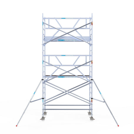 Rolsteiger Professional 135x250 6,2m werkhoogte carbon vloer tegen de gevel