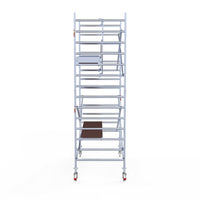 Rolsteiger Professional 135x250 5,2m werkhoogte carbon vloer tegen de gevel
