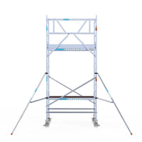 Rolsteiger Professional 90x190 5,2m werkhoogte carbon vloer tegen de gevel