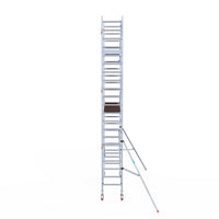 Rolsteiger Professional 75x305 7,2m werkhoogte carbon vloer tegen de gevel