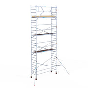 Rolsteiger Basic 90x305 9,2m werkhoogte carbon vloer tegen de gevel