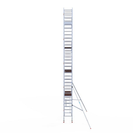 Rolsteiger Professional 75x190 10,2m werkhoogte carbon vloer tegen de gevel