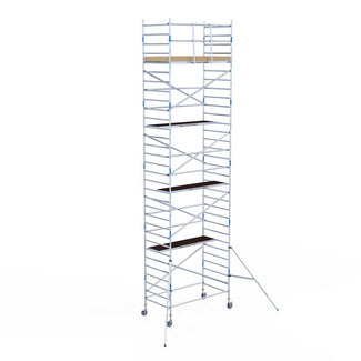 Rolsteiger Alumexx Light 135x250 10,2m werkhoogte tegen de gevel
