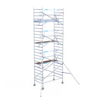 Steigeraanhanger afsluitbaar 250 + Rolsteiger Standaard 135x250 8,2m werkhoogte enkele voorloopleuning