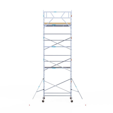 Rolsteiger Basic 135x250 9,2m werkhoogte carbon vloer tegen de gevel