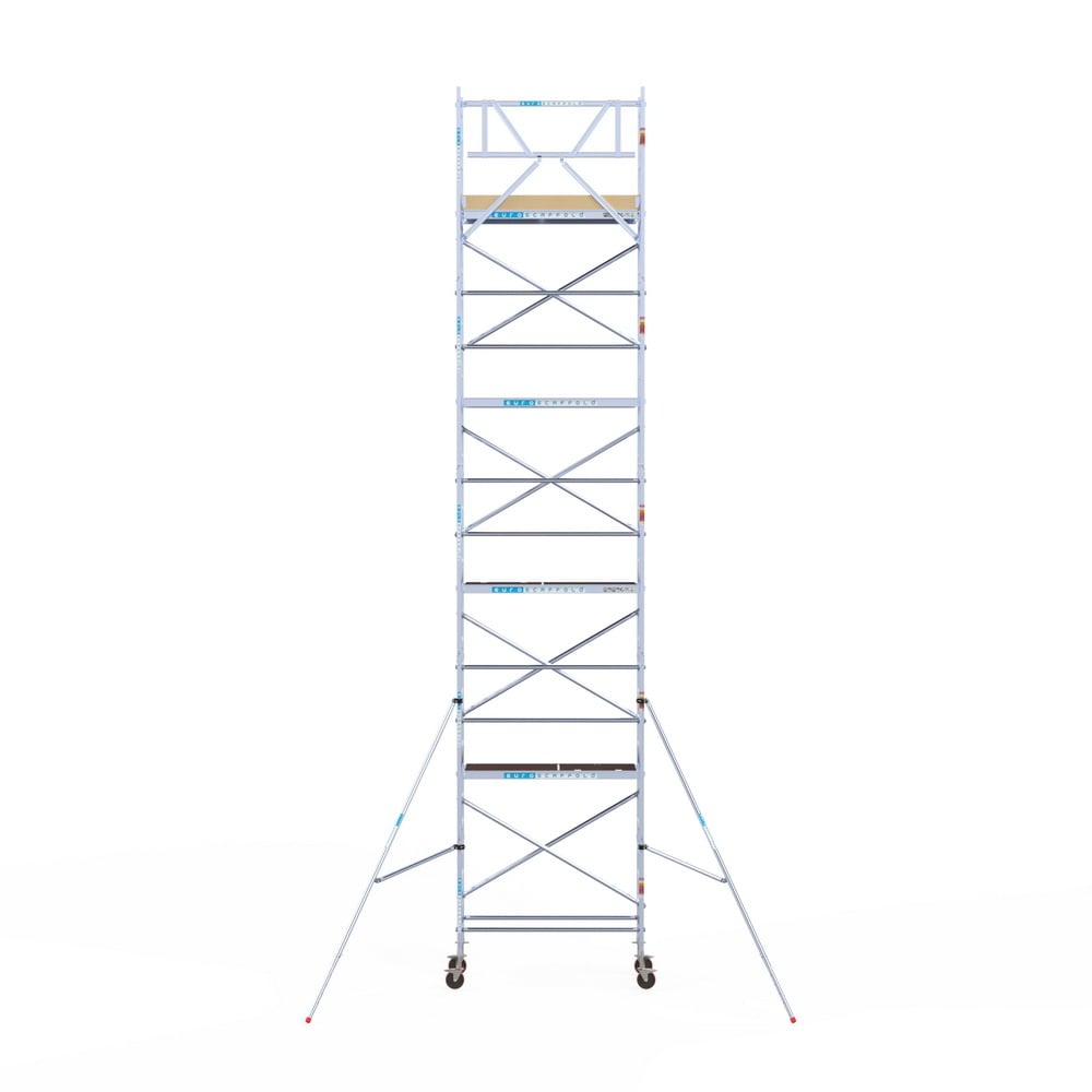 Rolsteiger Basic 75x190 10,2m werkhoogte carbon vloer tegen de gevel