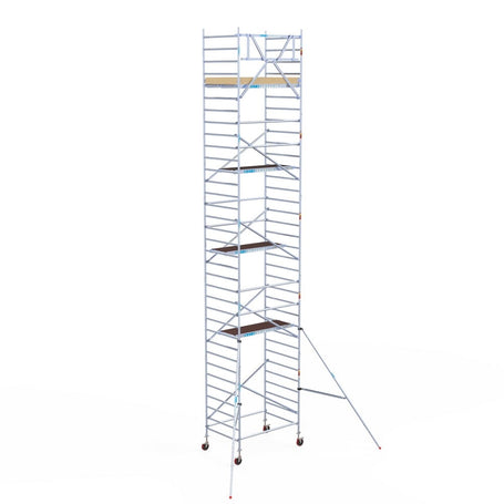 Rolsteiger Basic 135x190 11,2m werkhoogte carbon vloer tegen de gevel