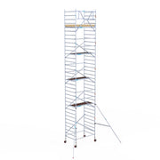 Rolsteiger Basic 135x190 11,2m werkhoogte carbon vloer tegen de gevel
