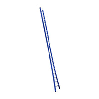 Eurostairs Ladder enkel uitgebogen 1x20 sporten BLAUW