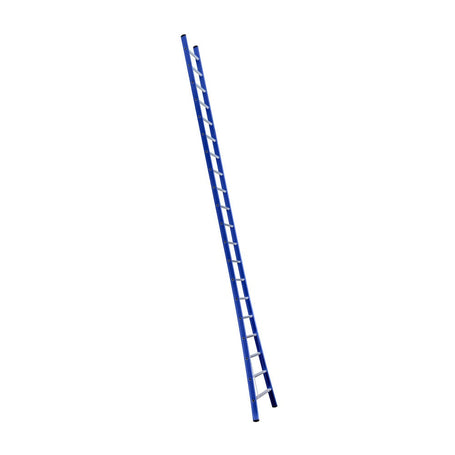 Eurostairs Ladder enkel uitgebogen 1x20 sporten BLAUW