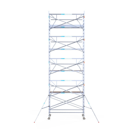 Steigeraanhanger afsluitbaar 305 + Rolsteiger Standaard 135x305 10,2m werkhoogte carbon vloer enkele voorloopleuning