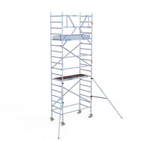 Rolsteiger Original  90x190 6,2m werkhoogte carbon vloer tegen de gevel
