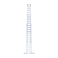 Eurostairs Opsteek ladder driedelig recht 3x14 sporten + gevelrollen