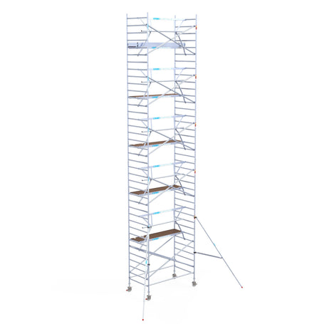Steigeraanhanger afsluitbaar 250 + Rolsteiger Standaard 135x250 12,2m werkhoogte carbon vloer enkele voorloopleuning