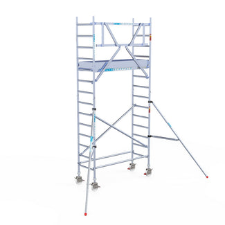 Rolsteiger Original  75x190 5,2m werkhoogte carbon vloer tegen de gevel