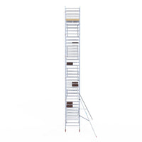 Rolsteiger Basic 135x250 12,2m werkhoogte carbon vloer tegen de gevel
